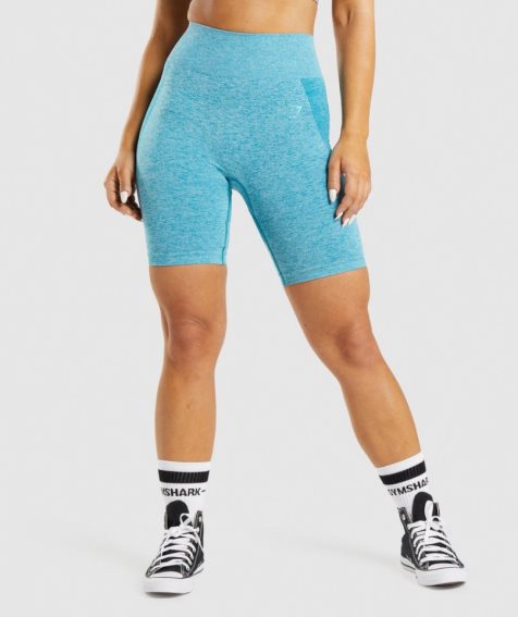 Szorty Gymshark Flex Cycling Damskie Turkusowe | PL 302DIA